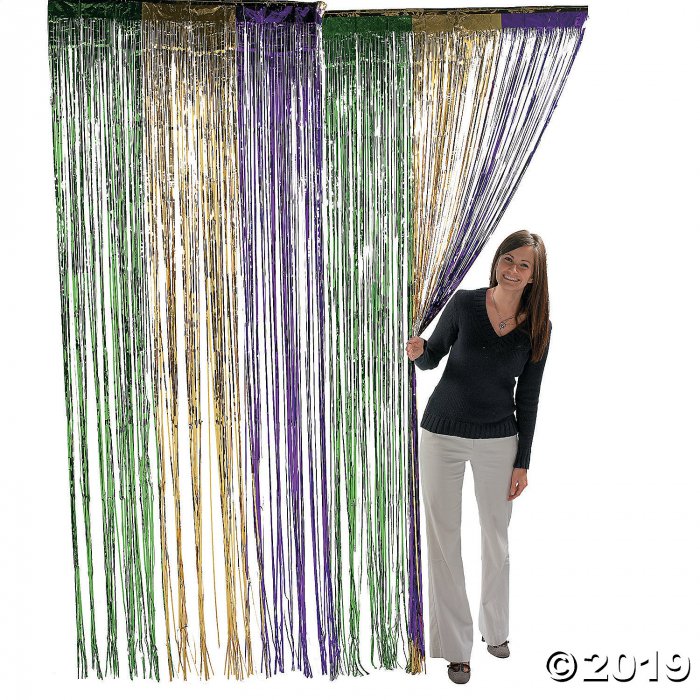 Foil Mardi Gras Fringe Door Curtain (1 Piece(s))