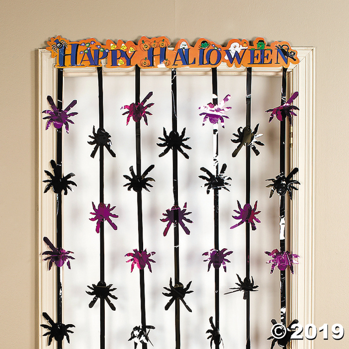 Foil Happy Halloween Door Curtain Halloween Decoration