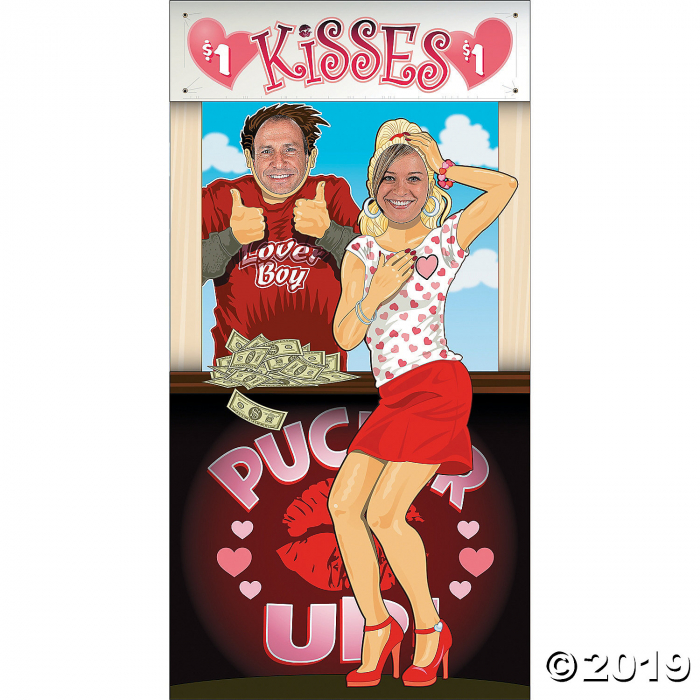 Plastic Kissing Booth Photo Door Banner