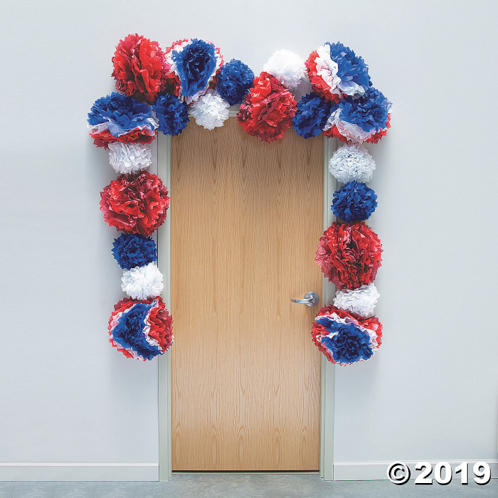 Patriotic Flower Tissue Paper Door Border (1 Piece(s))