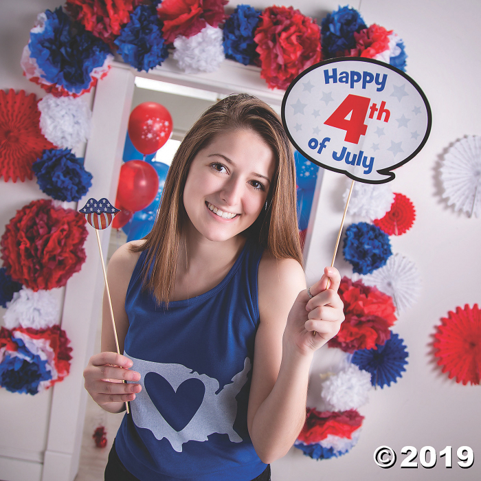Patriotic Flower Tissue Paper Door Border (1 Piece(s))