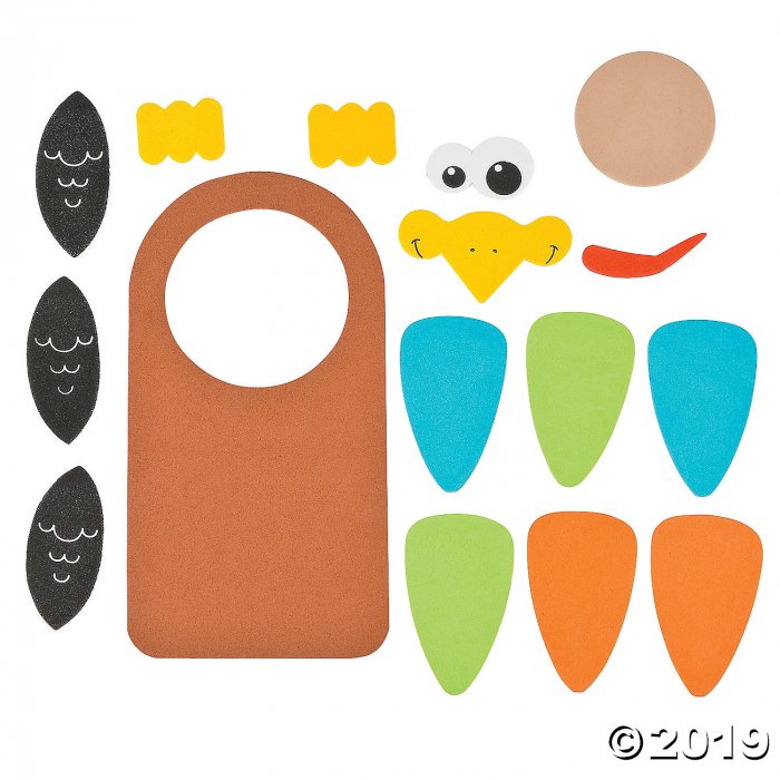 Turkey Doorknob Hanger Craft Kit (Makes 12)