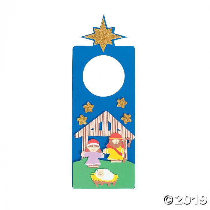 Nativity Doorknob Hanger Craft Kit (Makes 12)