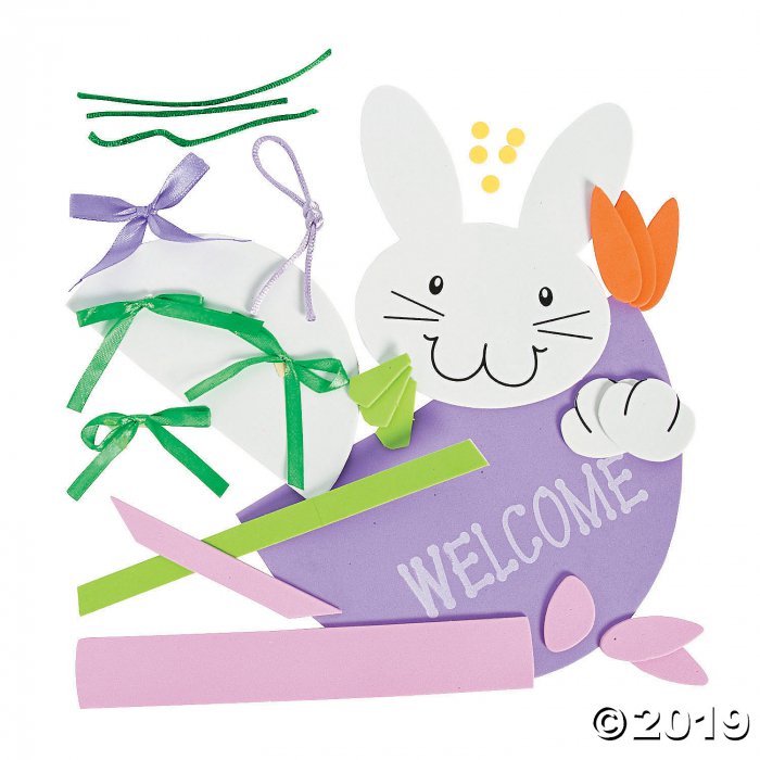 Bunny And Carrot Door Hanger Craft Kit (Makes 12)