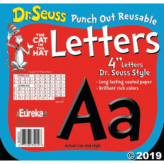 Dr. Seuss Black Bulletin Board Letters & Numbers (1 Set(s))