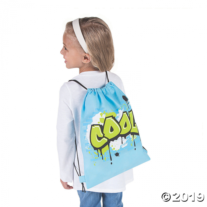 Graffiti Medium Drawstring Bags (Per Dozen)