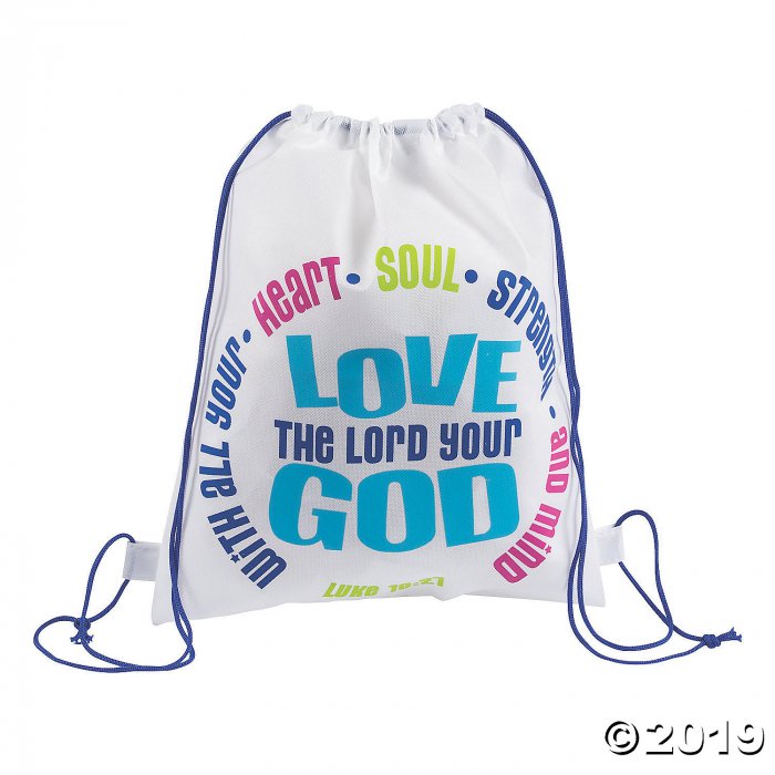 Love Your God Drawstring Bags (Per Dozen)