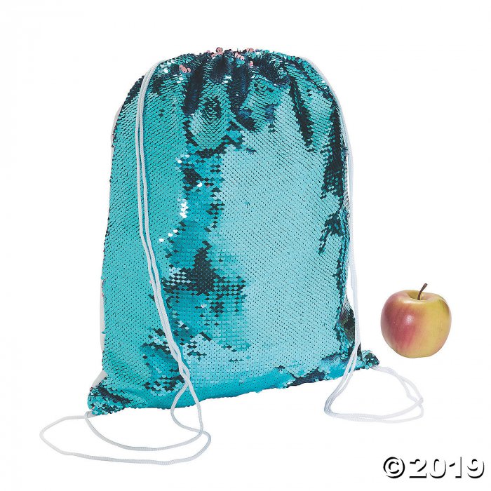 Reversible Sequin Two-Tone Drawstring Bag (1 Piece(s))