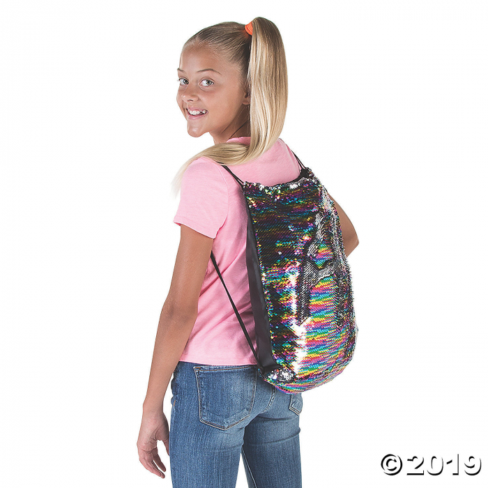 Reversible Sequin Rainbow Drawstring Bag (1 Piece(s))