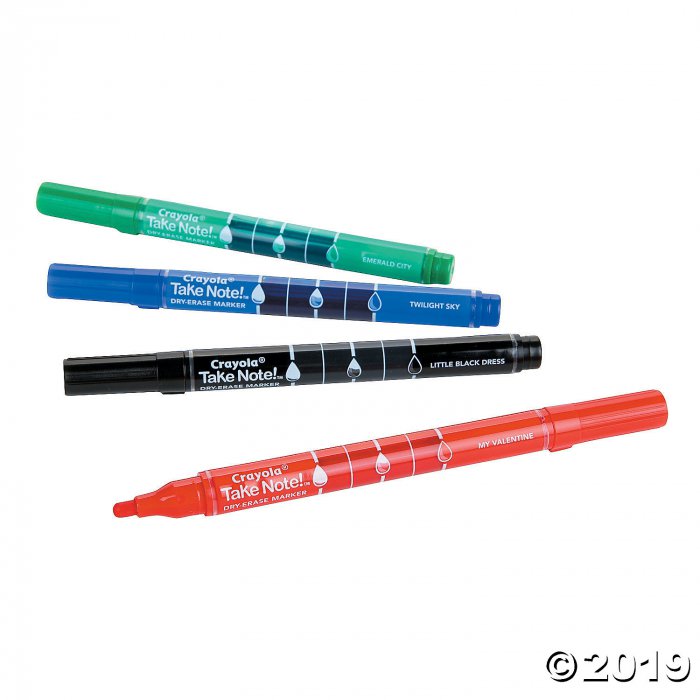 4-Color Crayola® Take Note™ Fine-Line Dry-Erase Markers (4 Piece(s))