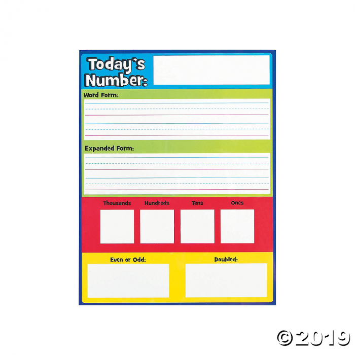 Dry Erase Today's Number Card Set (1 Set(s))