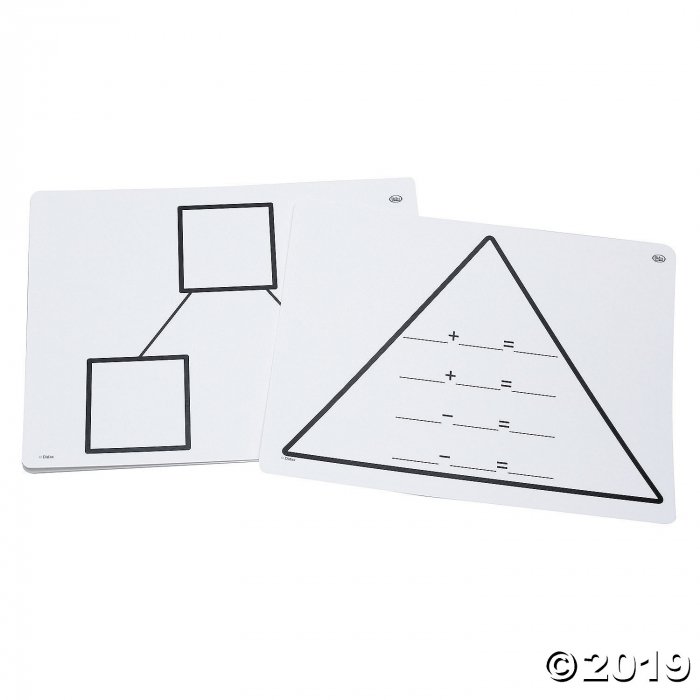 Dry Erase Fact Family Triangle Mats: Addition (1 Set(s))