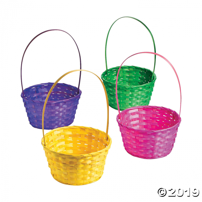 Large Solid Color Easter Baskets (Per Dozen)