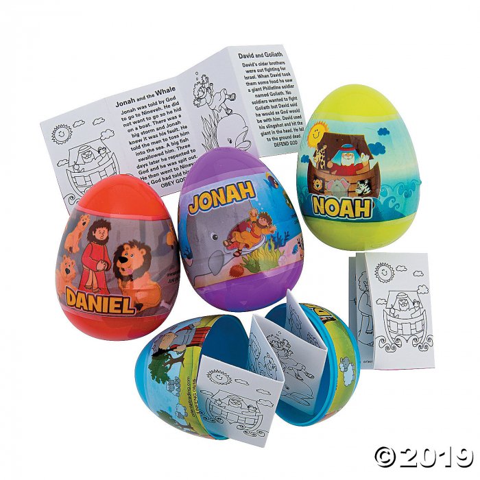 Bible Story-Filled Plastic Easter Eggs - 12 Pc. (Per Dozen)