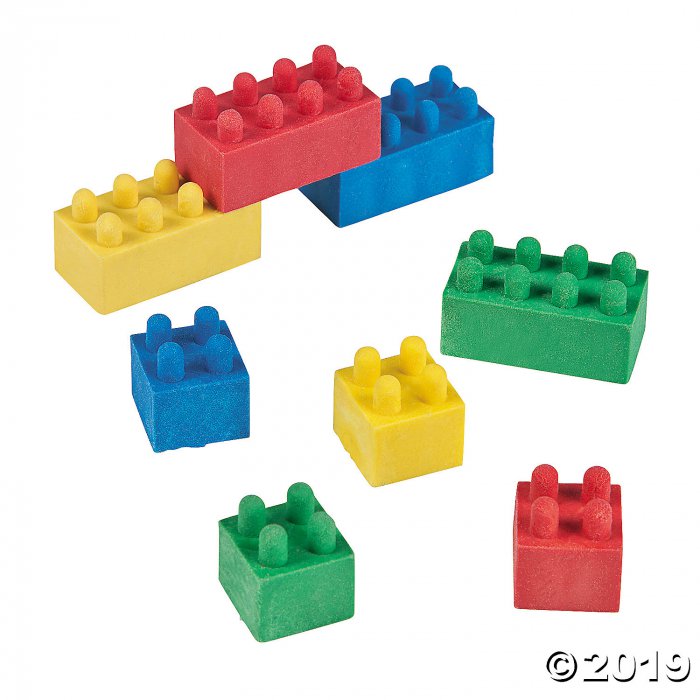 Color Brick Erasers (24 Piece(s))