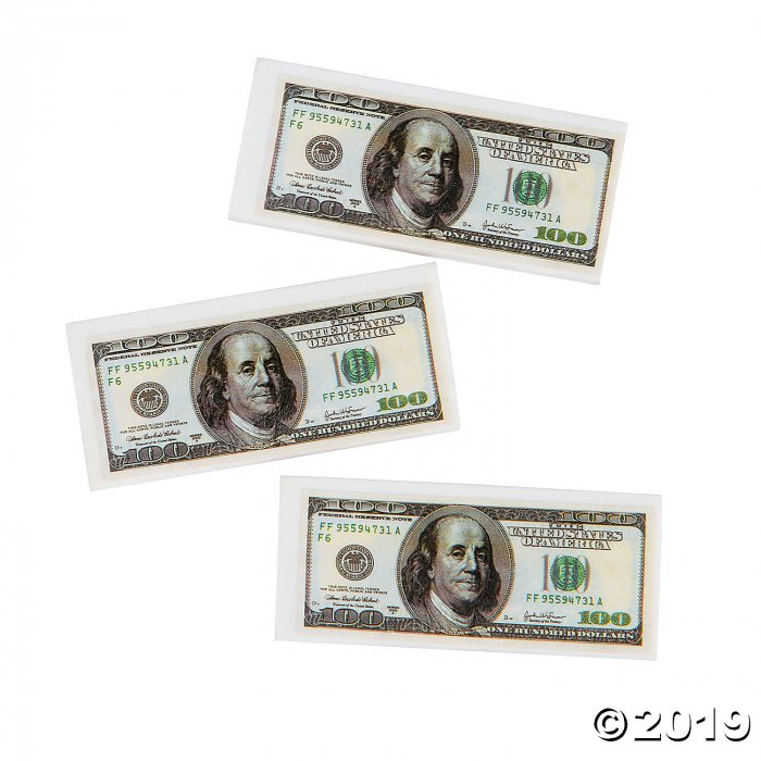 $100 Bill Eraser (Per Dozen)