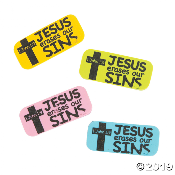 Jesus Erases our Sins Erasers (24 Piece(s)) Jesus Erases our Sins Erasers (24 Piece(s))