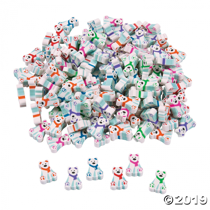 Mini Polar Bear Erasers (144 Piece(s))