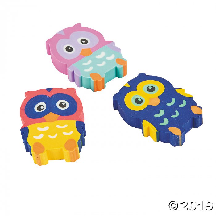 Owl Erasers (24 Piece(s))