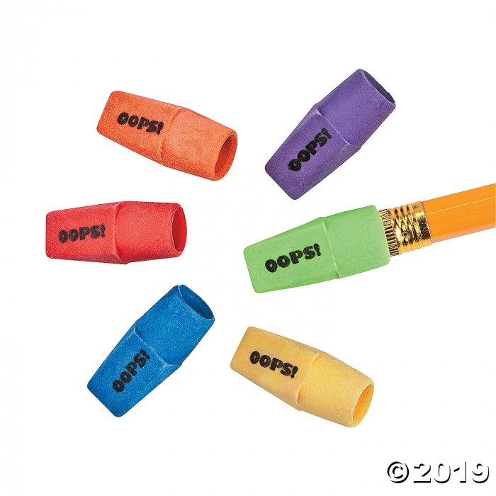 Oops Pencil Top Erasers (72 Piece(s))