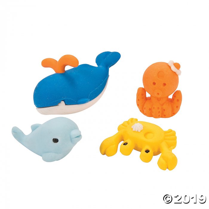 Ocean Life-Shaped Erasers (24 Piece(s))