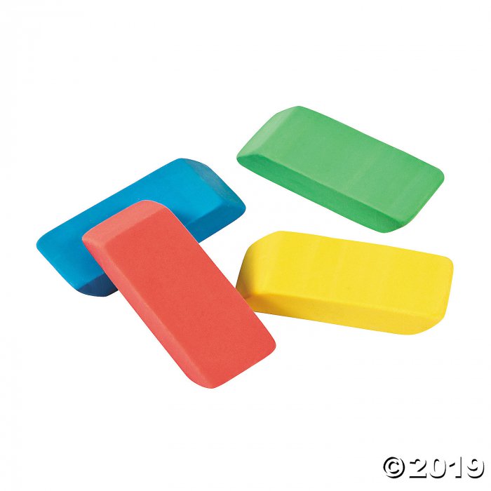 Beveled Rainbow Erasers (24 Piece(s))