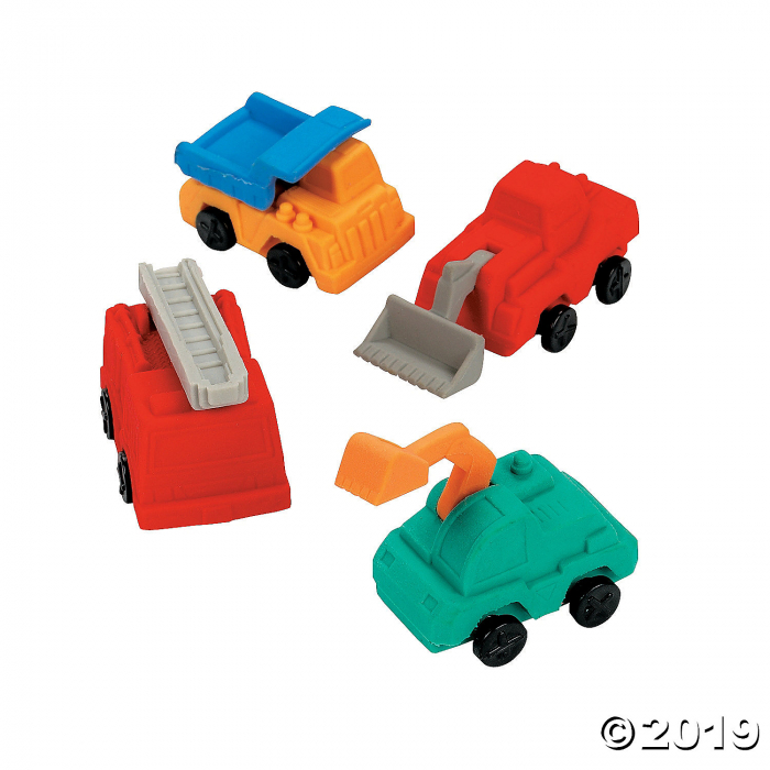 Construction Truck Erasers (Per Dozen) Construction Truck Erasers (Per Dozen)