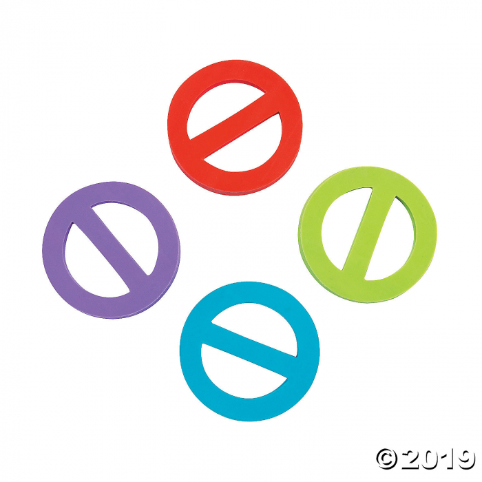 No" Symbol Erasers (24 Piece(s))