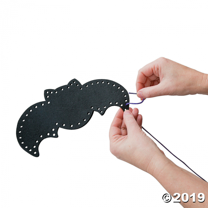 Plush Halloween Lacing Craft Kit (Makes 12)