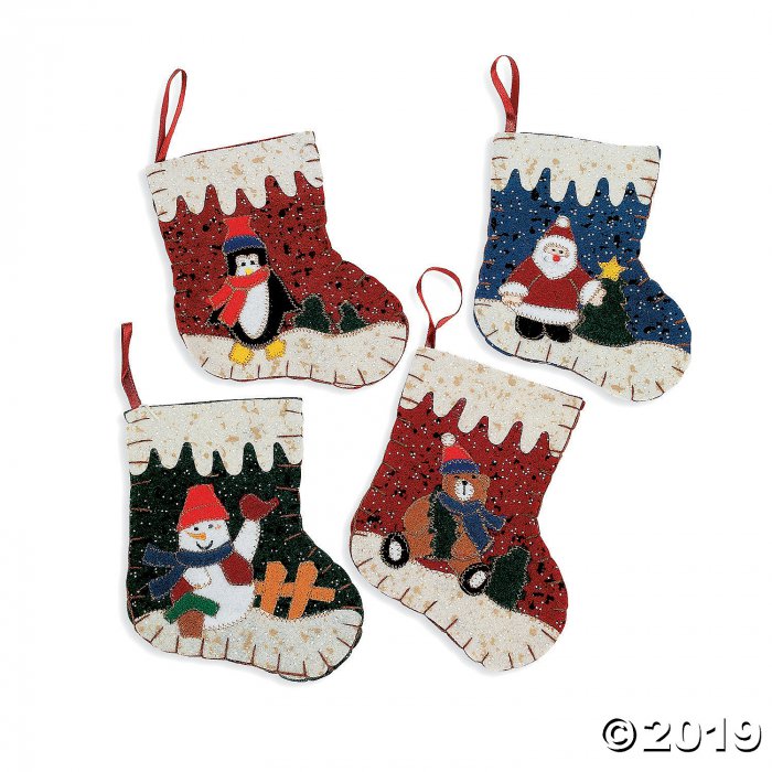 Mini Christmas Stocking Gift Bags (Per Dozen)