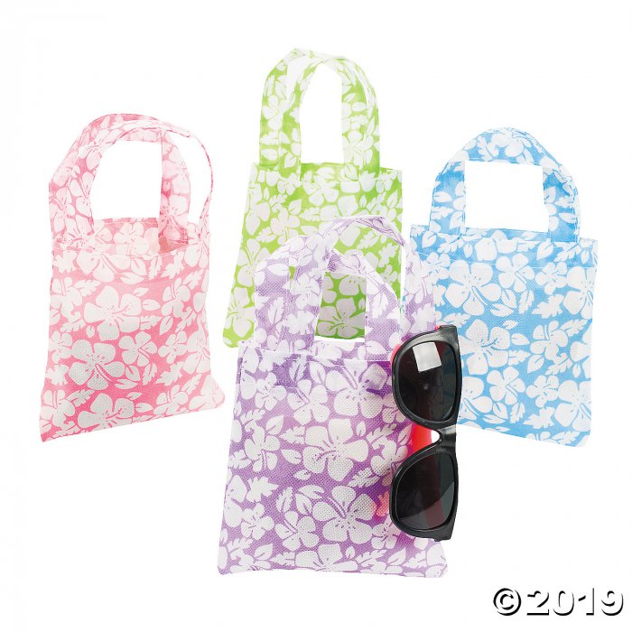 Mini Hibiscus Tote Bags (Per Dozen)