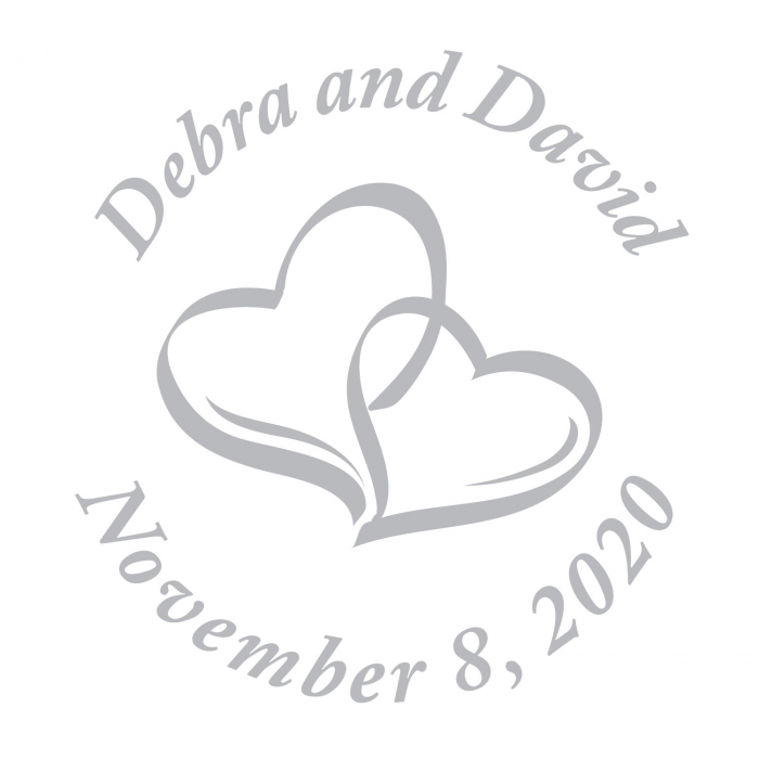 Two Hearts Personalized Stickers for Hershey's® Kisses® (60 Piece(s))