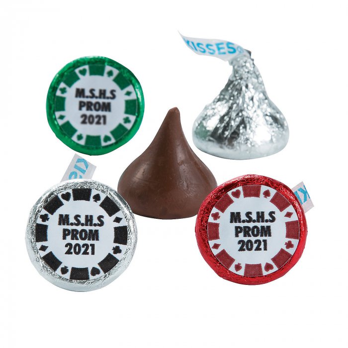 Personalized Casino Hershey's® Kisses® Stickers (60 Piece(s))