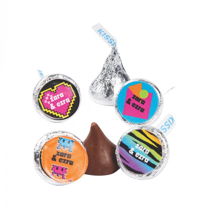 Personalized Awesome 80s Hershey's® Kisses® Stickers (60 Piece(s))