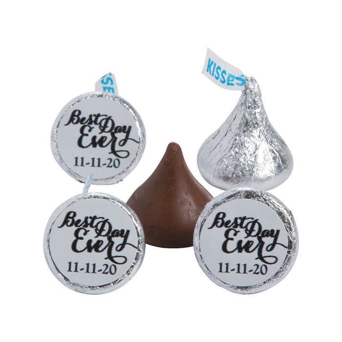 Personalized Best Day Ever Hershey's® Kisses® Stickers (60 Piece(s))