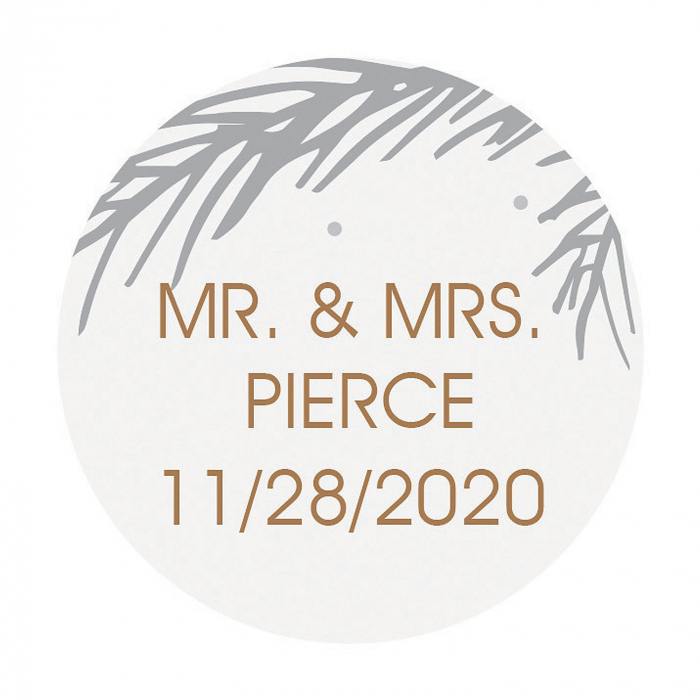 Personalized Winter Wedding Favor Stickers (144 Piece(s))