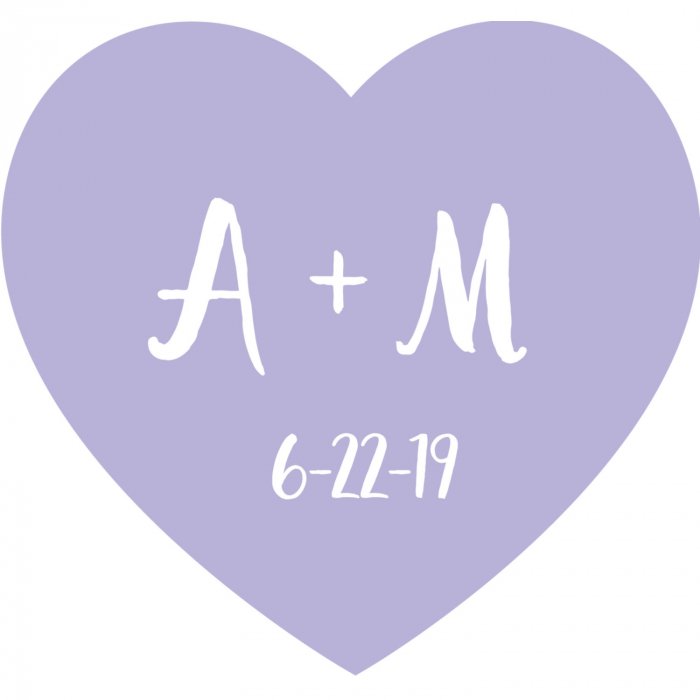 Personalized Heart-Shaped Initial Stickers (144 Piece(s))