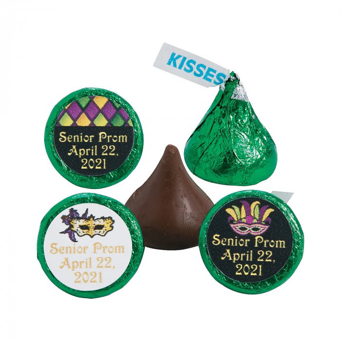 Personalized Masquerade Hershey's® Kisses® Stickers (60 Piece(s))