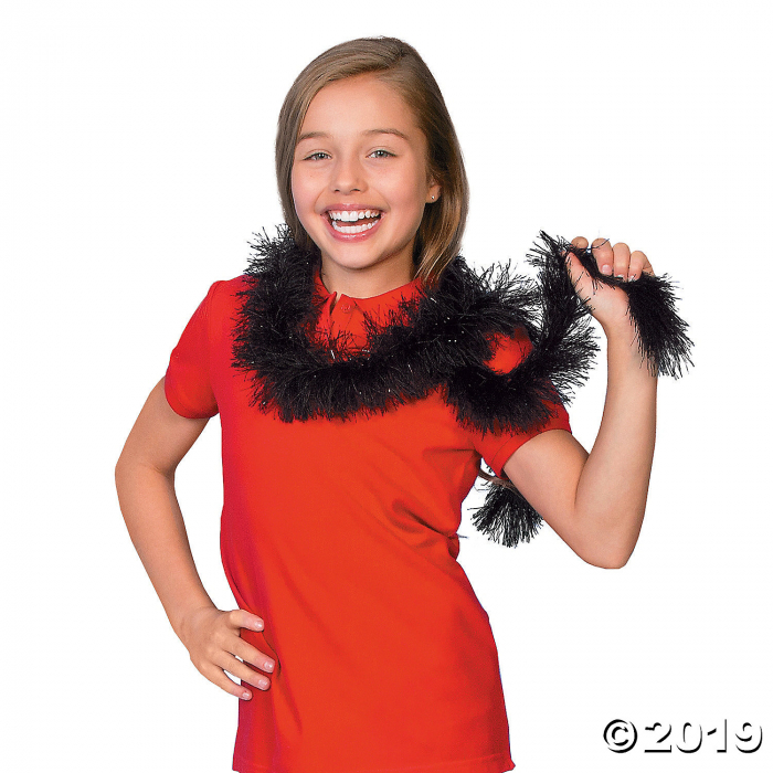 Black Fringe Boas (Per Dozen)