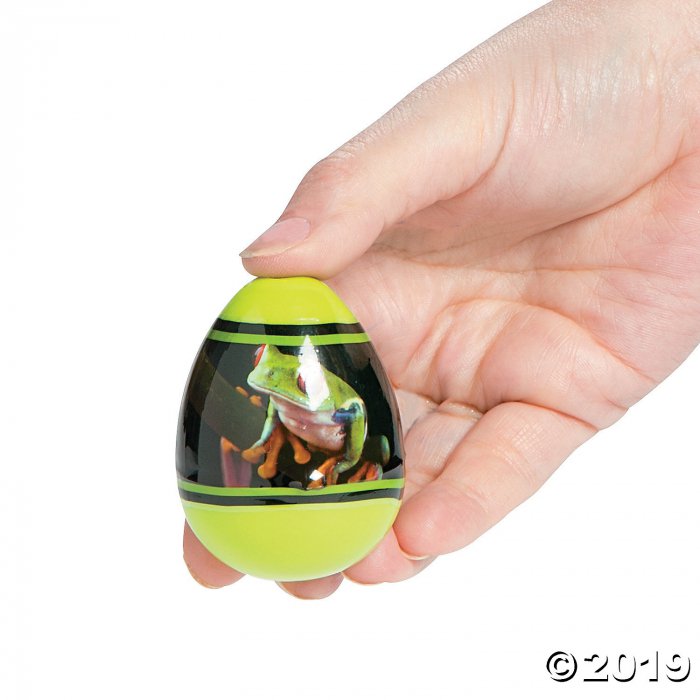Animal Toy-Filled Plastic Easter Eggs - 12 Pc. (Per Dozen)