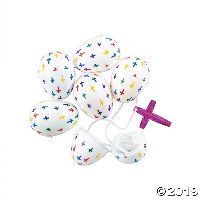 Bright Cross-Filled Easter Eggs - 24 Pc.