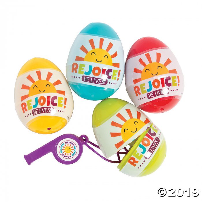 Rejoice Whistle-Filled Plastic Easter Eggs - 12 Pc. (Per Dozen)