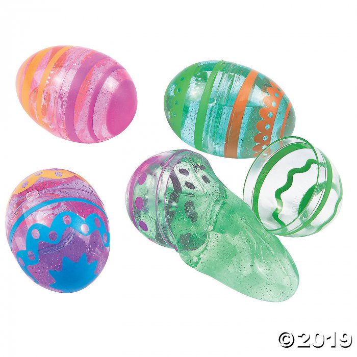 Bright Putty-Filled Plastic Easter Eggs - 12 Pc. (Per Dozen)
