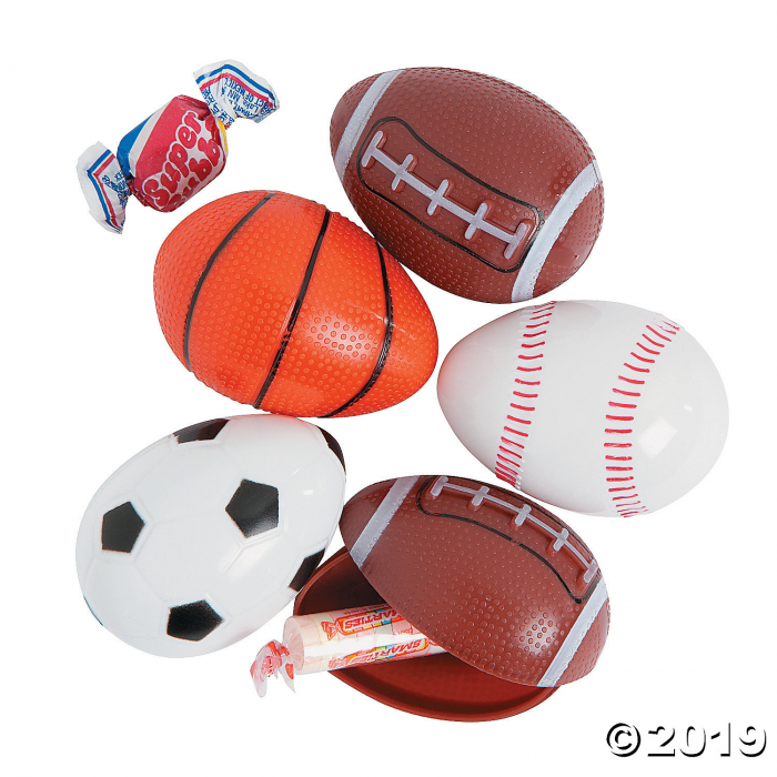 Bee® Candy-Filled Sport Ball Plastic Easter Eggs - 12 Pc. (Per Dozen)