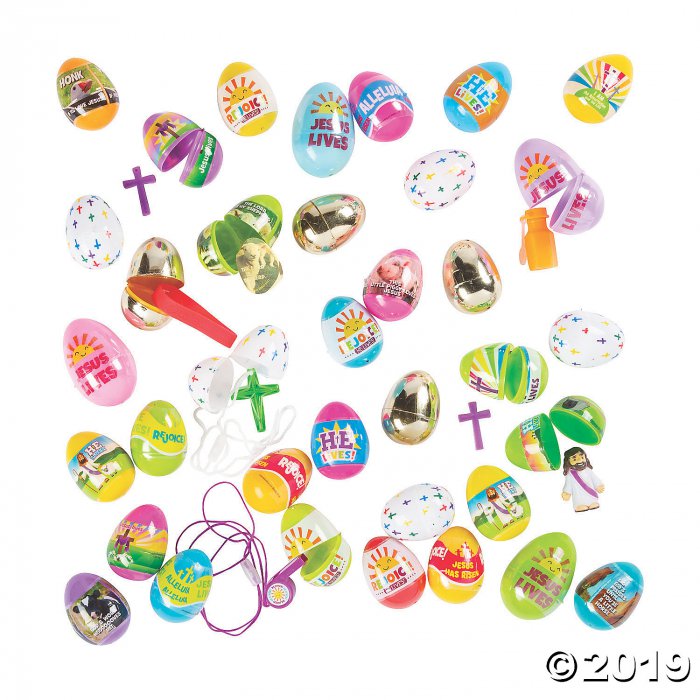 Bulk Religious Toy-Filled Easter Egg Assortment - 1000 Pcs.