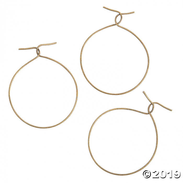 Antique Goldtone Wine Charm Rings (24 Piece(s))