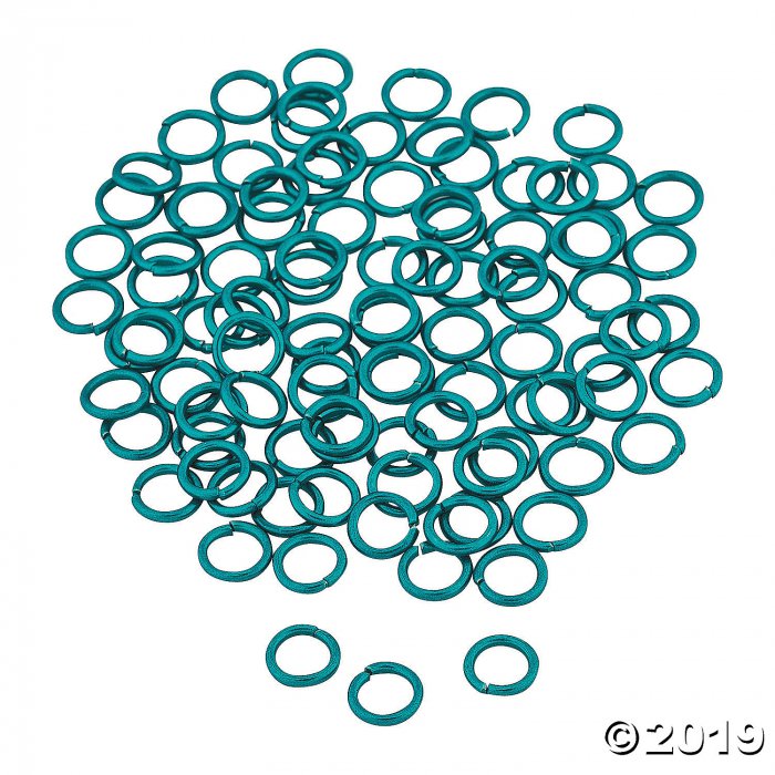 Teal Jump Rings (100 Piece(s))