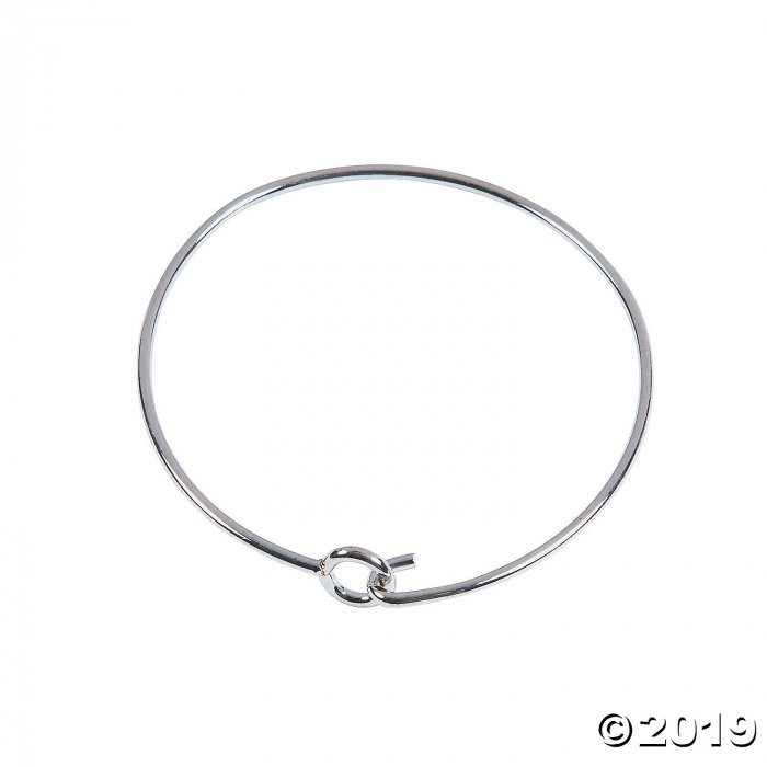 Silvertone Loop Bracelets (6 Piece(s))