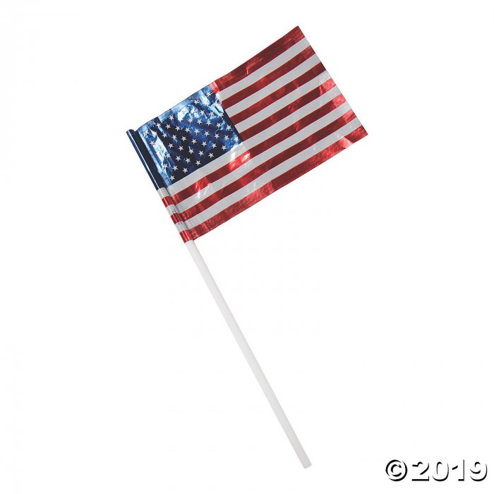 Mini Foil American Flags (Per Dozen)