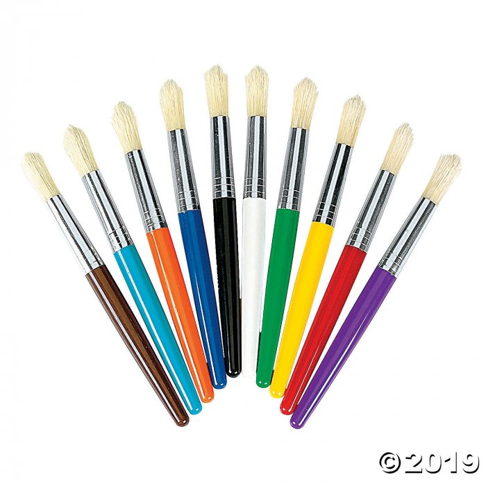 Jumbo Colorful Chubby Brushes (10 Piece(s))